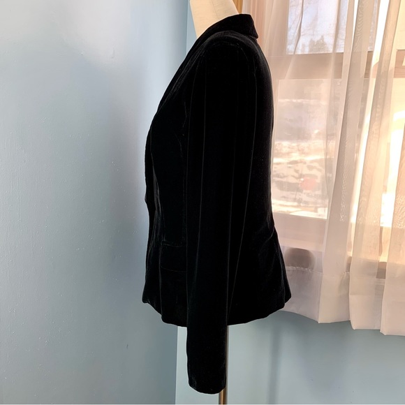 GAP Black Velvet Single Button Blazer - Picture 3 of 8